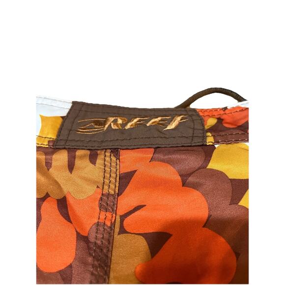 Reef Men’s Waist 36 Board Shorts Swim Trunks Groovy Orange Swimwear Authentic - Picture 7 of 13